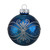 4ct Shiny Blue with Silver Scroll Work Glass Ball Christmas Ornaments 2.5" (65mm) - IMAGE 1