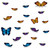 Club Pack of 240 Blue and Orange Butterfly Cutouts 12" - IMAGE 1