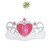 Pack of 6 Pink and Silver Glitter Light-Up Princess Tiara Crown Party Decors 3.5" - IMAGE 1