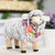 Sheep Wearing Flower Necklace Easter Decoration - 8" - IMAGE 1