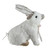 7" White Playful Piglet with Silly Bunny Rabbit Ears Easter Spring Figure - IMAGE 1