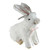 7" White Playful Piglet with Silly Bunny Rabbit Ears Easter Spring Figure - IMAGE 2