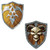 Club Pack of 12 Brown and Silver Double Sided Medieval Inspired Shield Cutouts Decors 19" - IMAGE 1