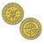 Club Pack of 12 Gold Double Sided Molded Pirate Coin Favors Decors 1" - IMAGE 1