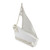 11.5” White and Tan Cape Cod Inspired Ship with Sails Table Top Decoration - IMAGE 2