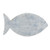 10.6” Cape Cod Inspired Table Top White and Blue Fish Decoration - IMAGE 1