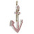 16" Red and White Striped Nautical Hanging Anchor with Rope Wall Art - IMAGE 2