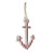 10" Cape Cod Inspired Nautical Red and White Striped Anchor Wall Decor - IMAGE 2