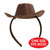 Women's Distressed Western Cowboy Hat Adult Headband Costume Accessory - One Size - Pack of 12