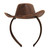 Club Pack of 12 Distressed Brown Western Cowboy Party Hats - One Size - IMAGE 1