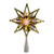 8" Gold Tinsel 8 Point Star Christmas Tree Topper - Clear Lights - IMAGE 1