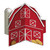 Club Pack of 12 Red Barn 3D Tabletop Decor 10" - IMAGE 1