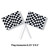 Club Pack of 48 Black and White Checkered Race Track Flag Party Decorations 9.25" - IMAGE 2