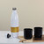 12.5” White and Gold Glittered Insulted Portable Wine Carrier with Black Cups - IMAGE 3