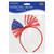 Patriotic Bow Headband Costume Accessory - One Size - Pack of 12 - IMAGE 3