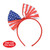 Patriotic Bow Headband Costume Accessory - One Size - Pack of 12 - IMAGE 4