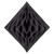 Club Pack of 12 Honeycomb Jet Black Diamond Hanging Decorations 12.5” - IMAGE 1