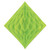 Club Pack of 12 Honeycomb Lime Green Diamond Hanging Decorations 12.5” - IMAGE 1