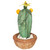 12” Green Potted Southwestern Style Artificial Cactus Plant with Flowers - IMAGE 4