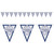 Club Pack of 12 Blue and White 'Retired Now the Fun Begins' Pennant Banners 12' - IMAGE 1