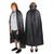 Club Pack of 12 Black Magician's Cape Adult Men's Halloween Costume Accessories - One Size - IMAGE 1
