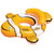 40'' Orange and White Inflatable Clownfish Baby Pool Float - IMAGE 1