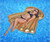 6' Inflatable Golden Shell Swimming Pool Float - IMAGE 3