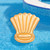 6' Inflatable Golden Shell Swimming Pool Float - IMAGE 2