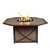 5-Piece Smoke Gray Contemporary Fire Pit Table Set - Beige Spring Chairs - IMAGE 2