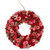 Artificial Valentine's Day Shaved Wood Roses Wreath - Pink and Red- 12.25" - Pink and Red - IMAGE 1