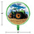 Club Pack of 10 Green Tractor Metallic Round Birthday Party Balloons 18" - IMAGE 2