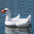 116-Inch Inflatable White and Black Swan Island Float With Grab Line - IMAGE 2