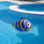 Inflatable Fish Beach Ball - 27" - Blue and Yellow - IMAGE 1