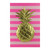 18" Bubblegum Pink, Rose and Metallic Gold Pineapple Wood Wall Art - IMAGE 1