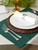 Set of 6 Dark Green Stripe Pattern Rectangular Placemats 19" - IMAGE 5