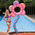 Inflatable Pink and Blue Inflatable Awesome Blossom Swimming Pool Float Ring Tube, 84-Inch - IMAGE 2