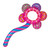 Inflatable Pink and Blue Inflatable Awesome Blossom Swimming Pool Float Ring Tube, 84-Inch - IMAGE 2