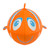 Inflatable Orange and Blue Fish Swimming Pool and Beach Ball, 27-Inch - IMAGE 1