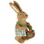 10.5" Sisal Easter Bunny Rabbit Spring Figure with Carrot Basket - IMAGE 2