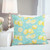 18" Blue and Yellow Tropical Lemons Square Throw Pillow - IMAGE 2