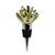 4" Handcrafted Gold Flower Stainless Steel Wine Bottle Stopper and Candle Holder - IMAGE 1