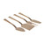 Set of 4 Copper Stainless Steel Modern Style Cheese Knives 5.25" - IMAGE 1
