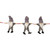 43.25" Gray Santa Claus Chain Christmas Garland - IMAGE 3