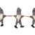 43.25" Gray Santa Claus Chain Christmas Garland - IMAGE 4