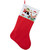 Santa and Snowman Christmas Stocking  - 19" - Red and White - IMAGE 1