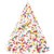 Club Pack of 48 Multicolored Sprinkles Party Foil Cone Adult Hats 7" - IMAGE 1
