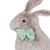 Plush Easter Rabbit with Checkered Bow Tie Decoration - 9" - IMAGE 5