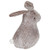 Plush Easter Rabbit with Checkered Bow Tie Decoration - 9" - IMAGE 6