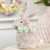 Plush Easter Rabbit with Checkered Bow Tie Decoration - 9" - IMAGE 1