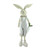 28" White and Gray Vintage Standing Easter Bunny Boy Spring Figure Decoration - IMAGE 1